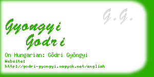 gyongyi godri business card